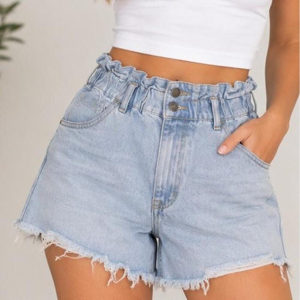 Vervet Light blue denim shorts